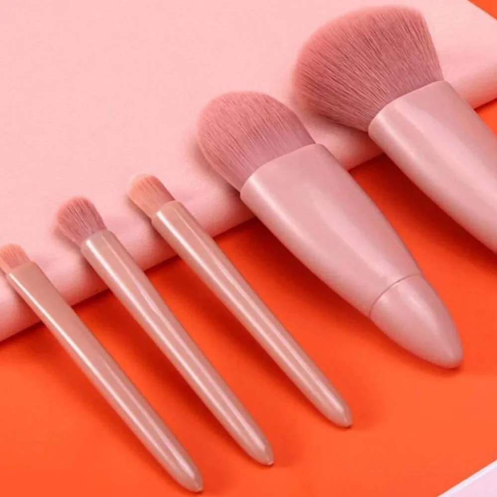 Travel Makeup Brush Set with Mirror